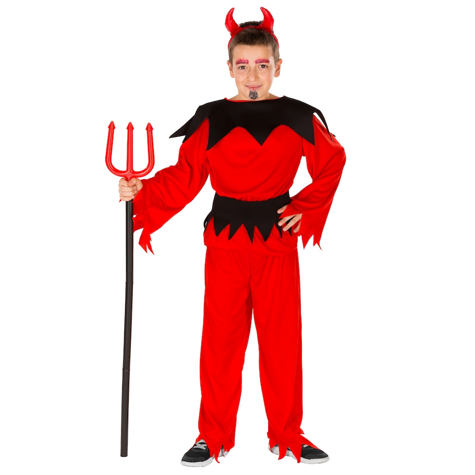 image 1 of Boys Little Devil Costume | Red | red | 12-14 years | 1