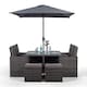 image 5 of Giardino 4 Seater Rattan Cube Dining Set | Grey | Grey