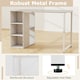 image 3 of COSTWAY Computer Office Desk with 5 Compartments White White