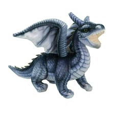 Dragon Grey Soft Toy Realistic Looking Dragon Plushe Cuddly Fantasy 25cm Grey