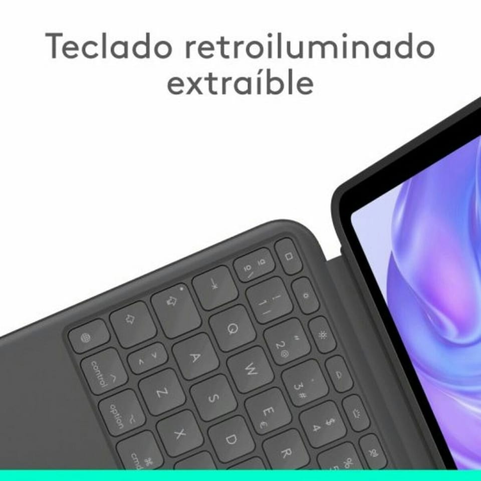 image 1 of Case for Tablet and Keyboard Logitech 920-012772 Graphite QWERTY N/A | N/A | One Size
