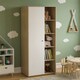 image 1 of Junior Vida Neptune 1 Door Wardrobe 5 Shelves & Clothes Rail, White & Oak