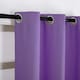 image 5 of Purple Blackout Curtains - Eyelet Thermal Curtain  - 46 x 54 Inch Drop - 2 Panel | Purple | One Size