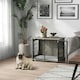 image 2 of PawHut Dog Crate Furniture End Table w/ Cushion for Medium Dogs
