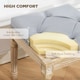 image 4 of HOMCOM Vintage Foot Stool with Wood Legs, Light Grey | Grey | Light Grey
