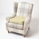 image 7 of Homescapes Sage Green Cotton Armchair Booster Cushion Green