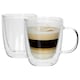 image 1 of Rink Drink Double-Walled Glass Coffee Cups Set - 386ml - Pack of 2 Clear
