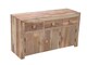 image 1 of Dakota 3 Door 3 Drawer Sideboard - Mango Wood - L45 x W135 x H76 cm - Light Finish | Brown
