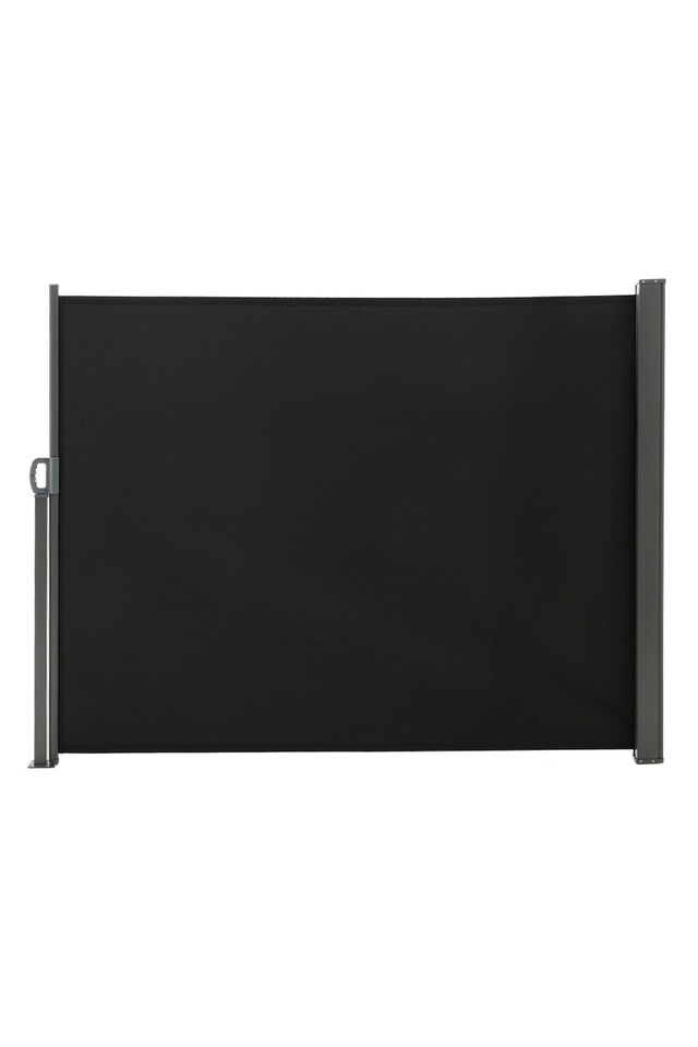 image 1 of Living and Home Outdoor Retractable Privacy Side Awning for Garden or Patio, 4m*1.8m | Black | 1