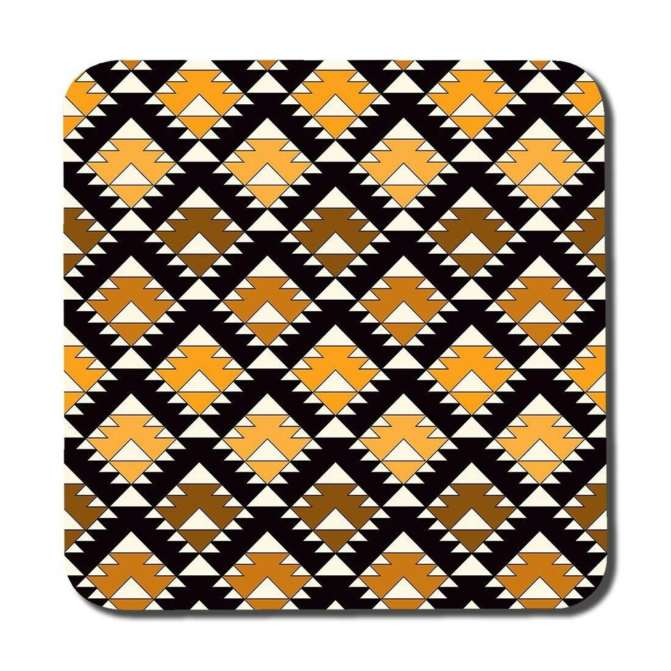 image 1 of Repeated triangles geometric background (Coaster)