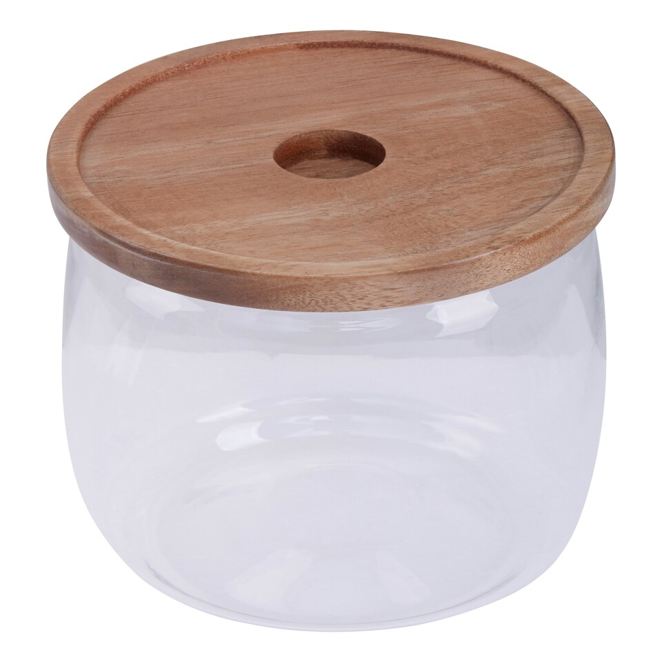 image 1 of Interiors By Premier Stylish Multipurpose 1260ml Storage Jar, Durable Glass Jar With Lid For Counter, Airtight Storage Jars