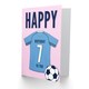 image 2 of Football Strip Kit Sky Jersey Top On Age 7 Year Old Child Kids 7th Birthday Card