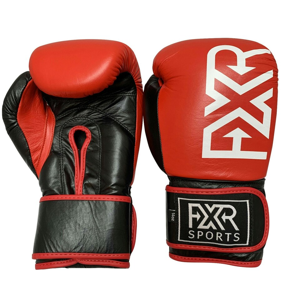 image 1 of RED LEATHER BOXING GLOVES 16oz | Red