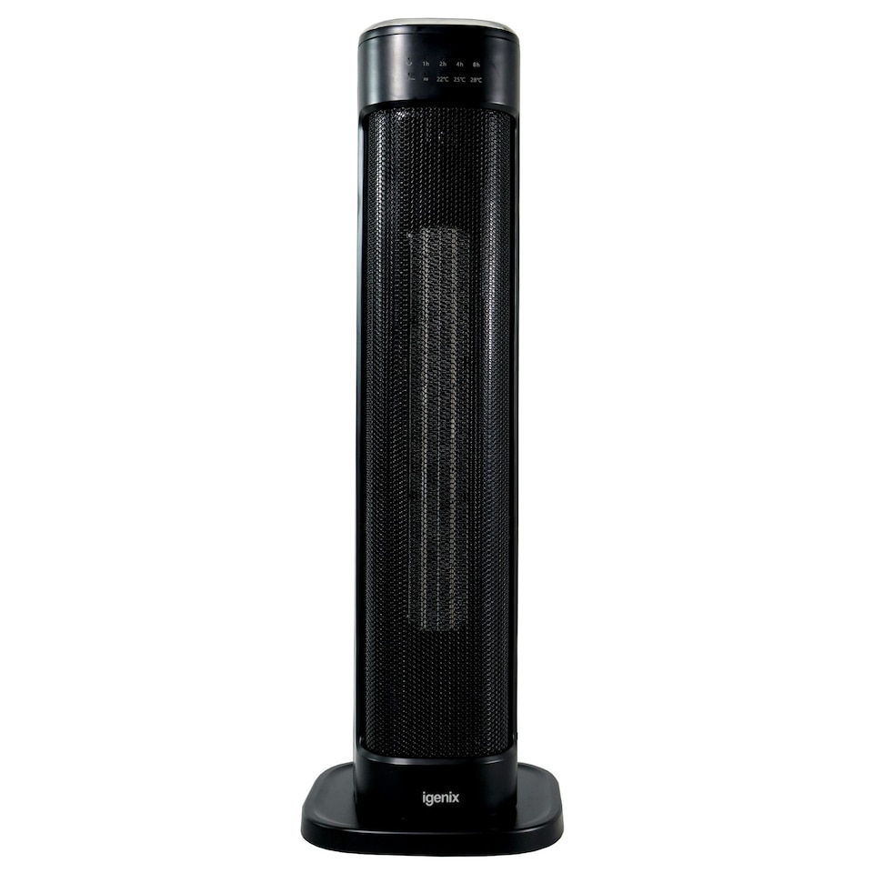 image 1 of Igenix IGHT020DB Oscillating Tower Heater with 3 Heat Modes, Black