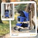 image 7 of PawHut Pet Stroller Carrier Foldable Deluxe Jogger Walk Travel Dog Cat Blue
