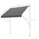 image 3 of Outsunny 3 x 1.5 m Retractable patio  Awning Floor-to-ceiling shade, Grey | Grey | 1