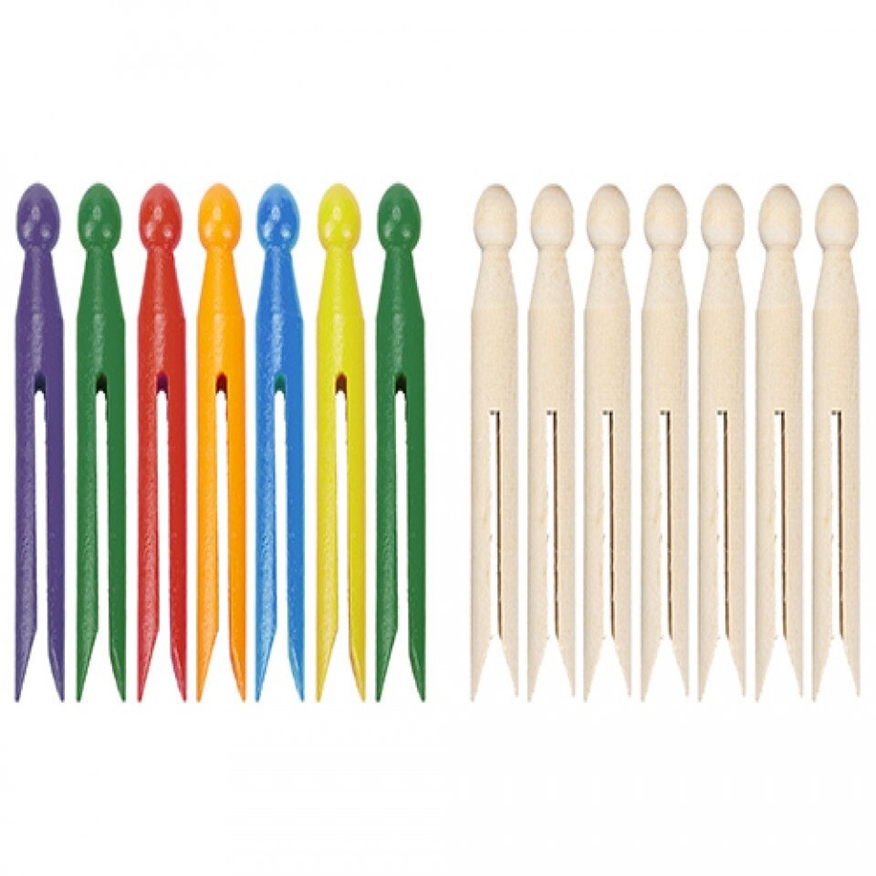 Pack of 7 11cm Craft Doll Pins