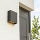 image 2 of CGC SIAN Dark Grey Rectangle Outdoor LED Wall Light Grey