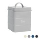 image 1 of Harbour Housewares Grey Vintage Metal Kitchen Tea Canister Kitchen Caddy Kitchen Storage Containers Canisters