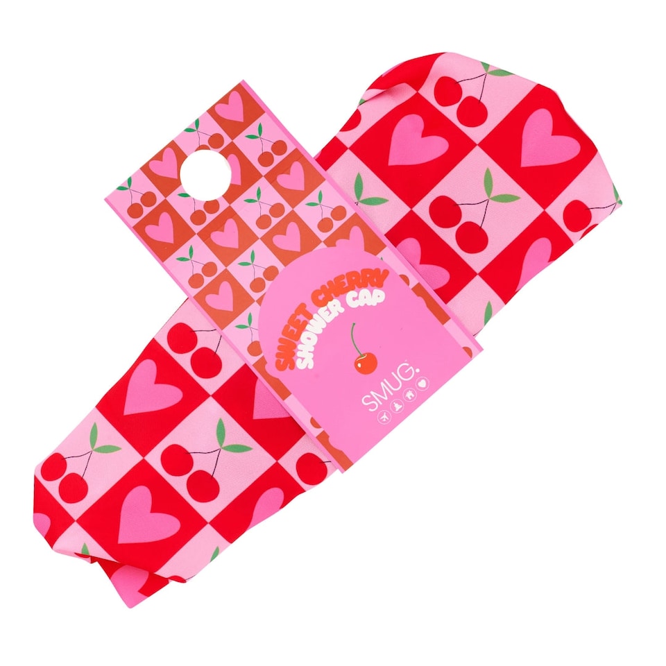 image 1 of SMUG Shower Cap - Sweet Cherry Print