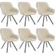 image 1 of Lounge Armchair Living Room Accent Chair 360 Swivel Slim Steel Legs Velvet Fabric | Cream | cream | 6