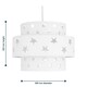 image 5 of First Choice Lighting Pair of White Star Two Tier Light Shades White