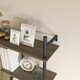 image 9 of HOMCOM Wall Shelf Unit with 4 Hooks for Living Room Grey Wood Effect