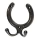 image 1 of Hammer & Tongs Horse Shoe Double Coat Hook - W100mm x H110mm - Black | Black | Black | One Size