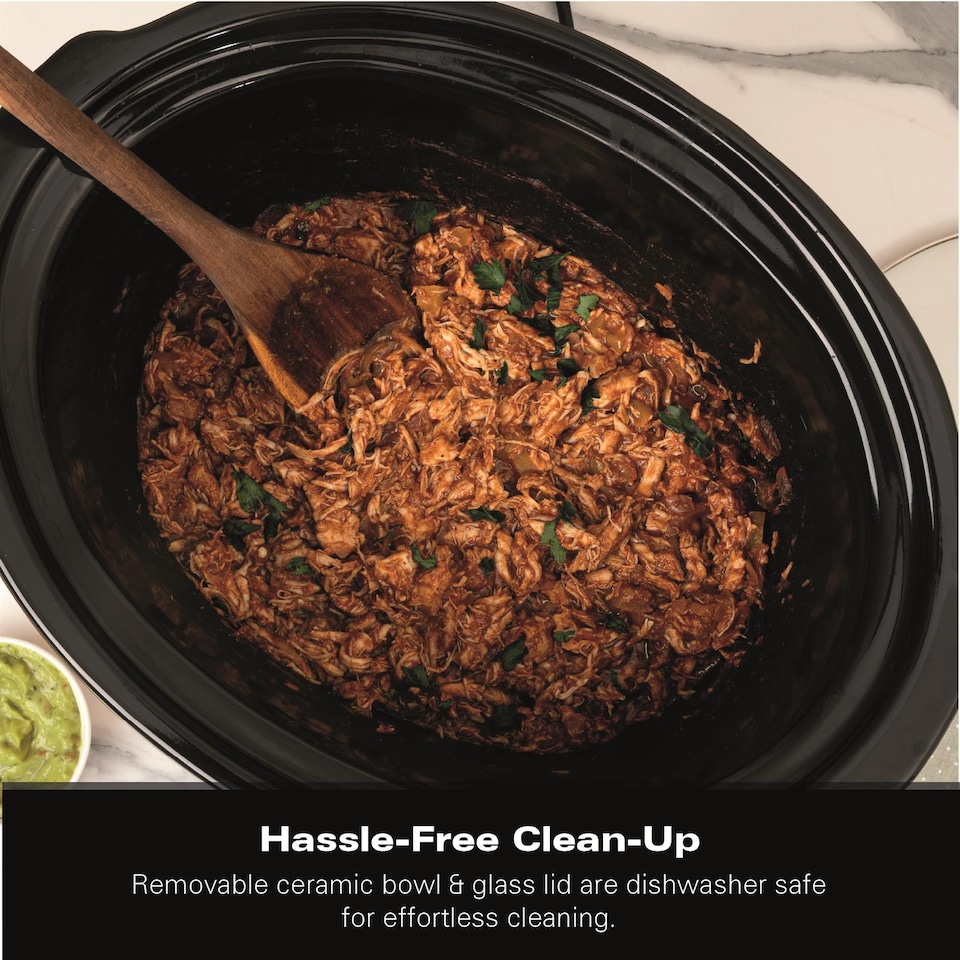 image 1 of Hamilton Beach 6.5L Digital Oval Slow Cooker Black