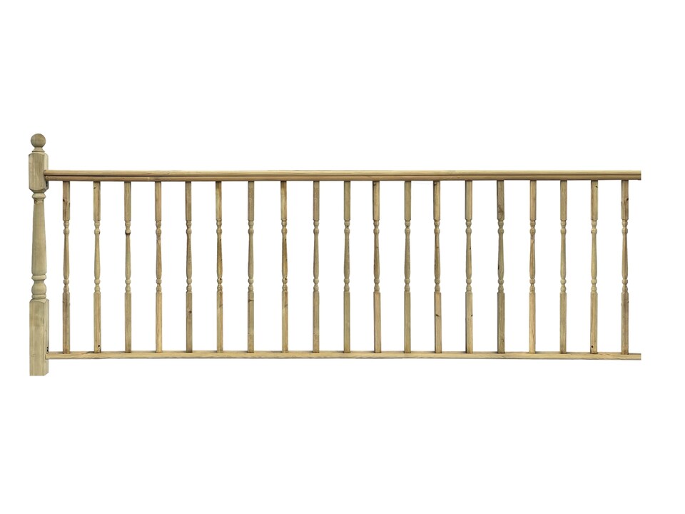 image 1 of eDecks Softwood Handrail System Decking Extension Kit, 3085mm - Colonial