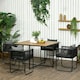 image 2 of Outsunny Rattan Dining Set, Rattan Cube Dining Sets with Space-saving