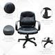 image 5 of HOMCOM PU Leather Office Chair Swivel  Mid-Back Computer Desk Chair, Black