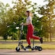 image 2 of HOMCOM Foldable Powered Scooter with Adjustable Seat and Brake, Black