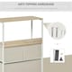 image 5 of HOMCOM 3 Drawer Storage Chest Unit Home w/ Shelves Home