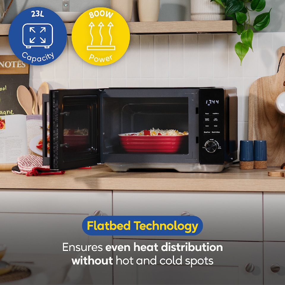 image 1 of Russell Hobbs RHFM2365B 23L Flatbed Digital Microwave in Black