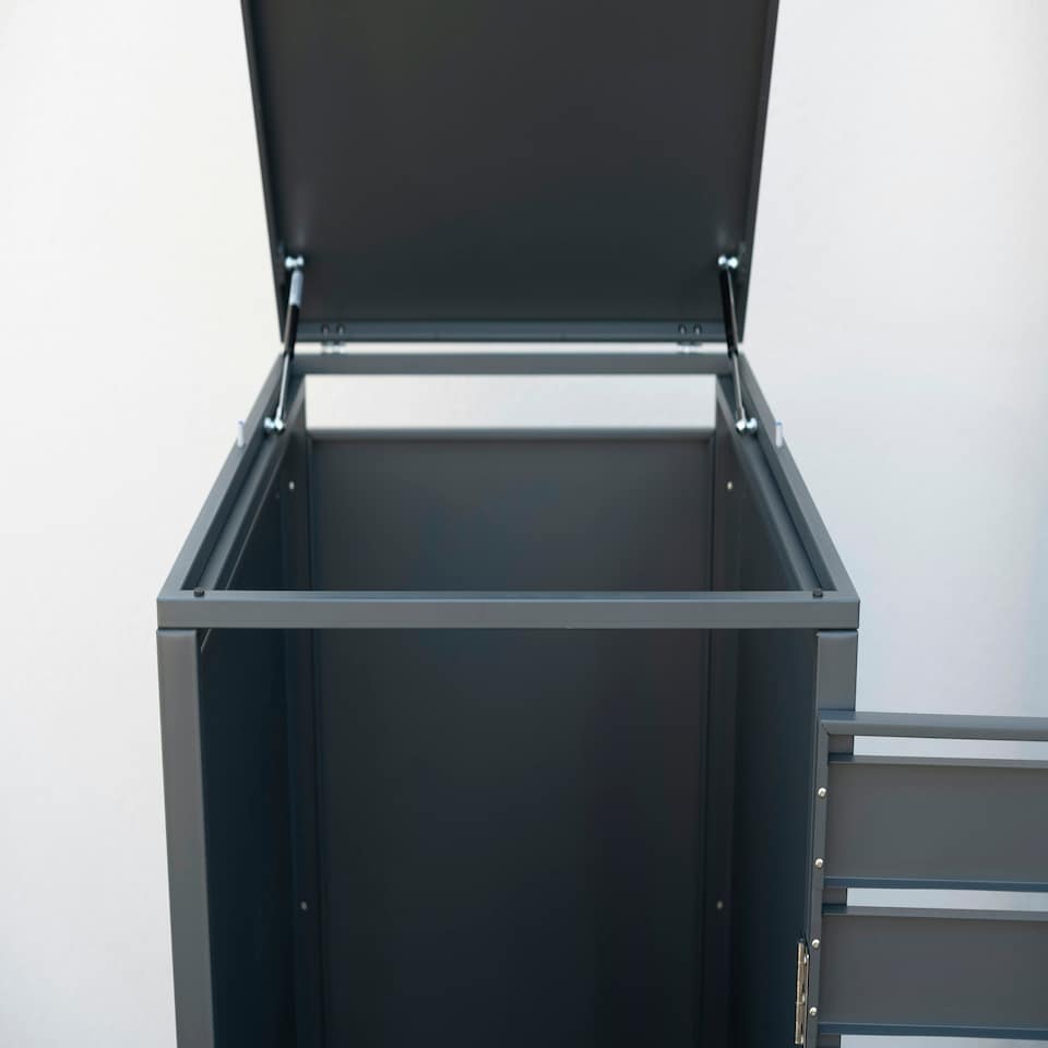 image 1 of Trimetals Single 240L Wheelie Bin Store Anthracite Grey Grey