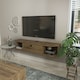 image 3 of Decorotika Ibarra Floating  TV Unit for TV's up to 55 inches Dropdown Cabinet and Open Shelves