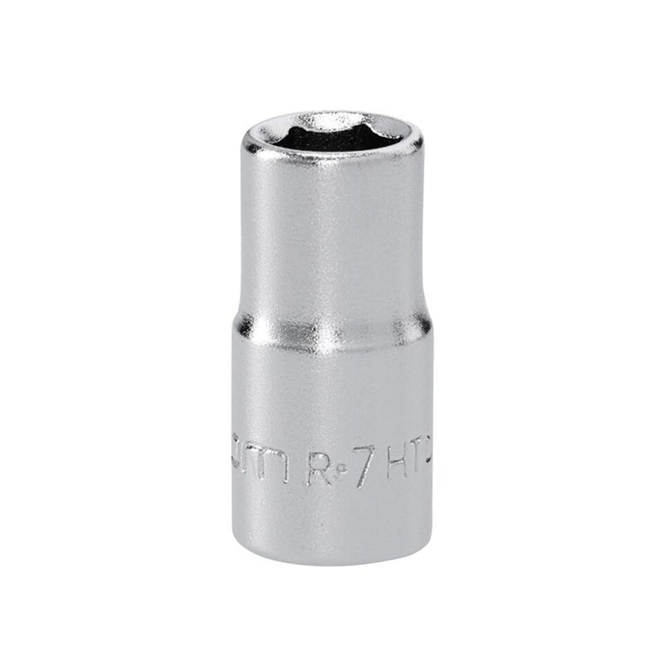 image 1 of Facom R.7HT 6-Point Standard Socket 1/4in Drive 7mm - Chrome Vanadium Satin Finish