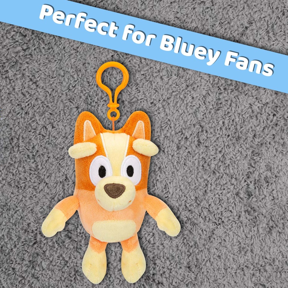 image 1 of PMS Bingo Plush Bag Clip - Orange, 12cm