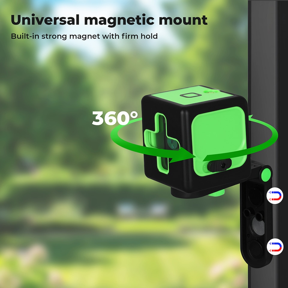 image 1 of Traderight Green 360 Degree Laser Level Self Leveling IP54 Water Resistant with Tripod