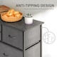 image 10 of HOMCOM Bedroom Chest of Drawers Fabric Dresser w/ Foldable Drawers Black