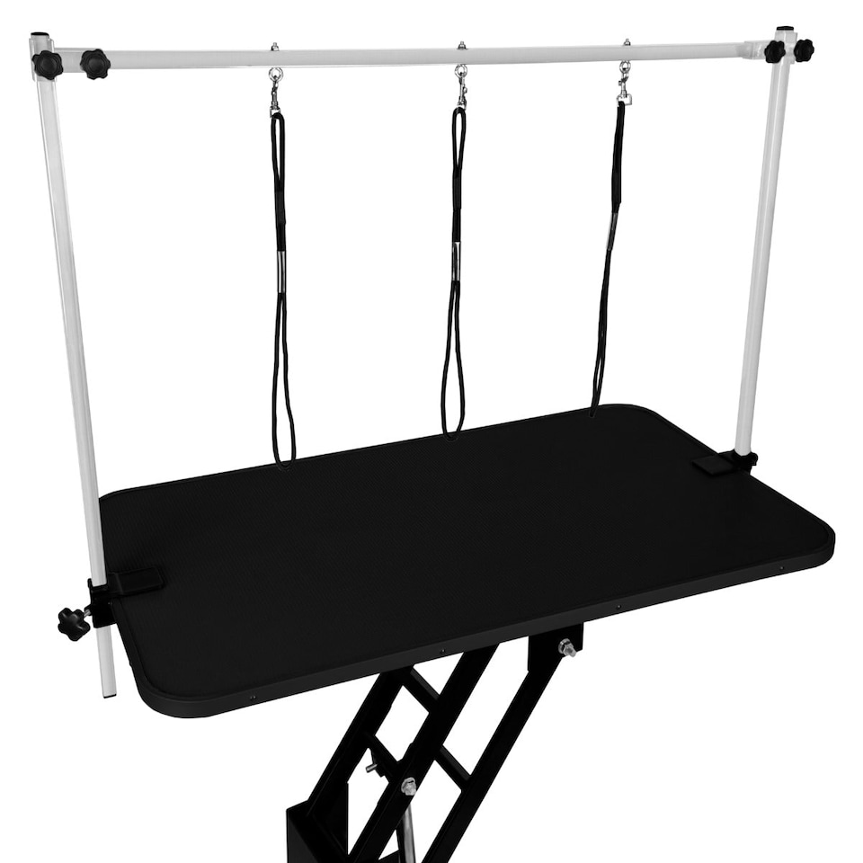 image 1 of Black Hydraulic Grooming Table - Black Table Top
