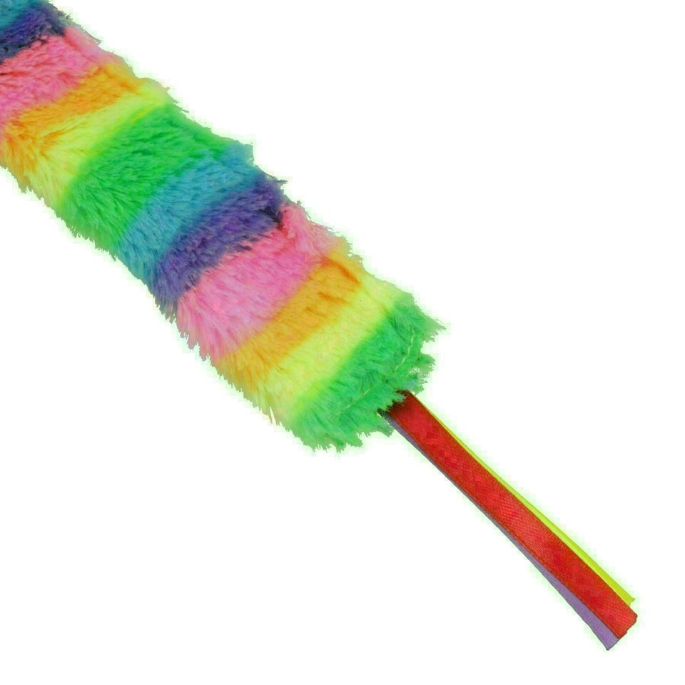 image 1 of Cat Kitten Catnip Filled Moody Moggy Rainbow Teaser Interactive Chaser Play Toy