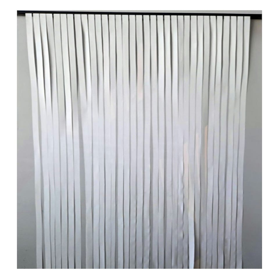 image 1 of Slat type Door Curtain,Bug Blind,Fly Blind,Strip Blind-ALL WHITE- 80cm wide x 200cm drop White