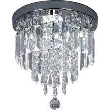 Modern LED Crystal Ceiling Lights Pendant Chandelier Lamp Cool White 28x25cm