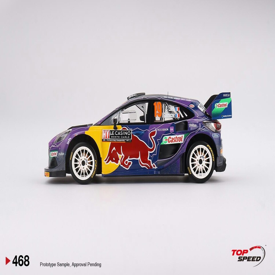 image 1 of Ford Puma Rally1 No.19 M-Sport Ford WRT 2022 Rally Monte Carlo Winner 1:18 Scale TSM TS0468