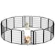image 1 of Yaheetech 16-Panel Metal Dog Playpen, 65 × 80 cm Black