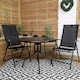 image 10 of Outdoor 2 Person Round Glass Top Garden Patio Dining Table Chairs Set