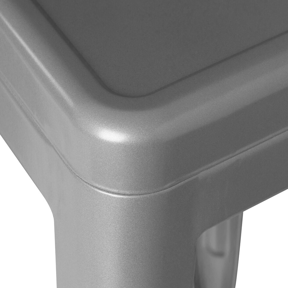 image 1 of Interiors by Premier Grey Powder Coated Metal Cubic Square Stool