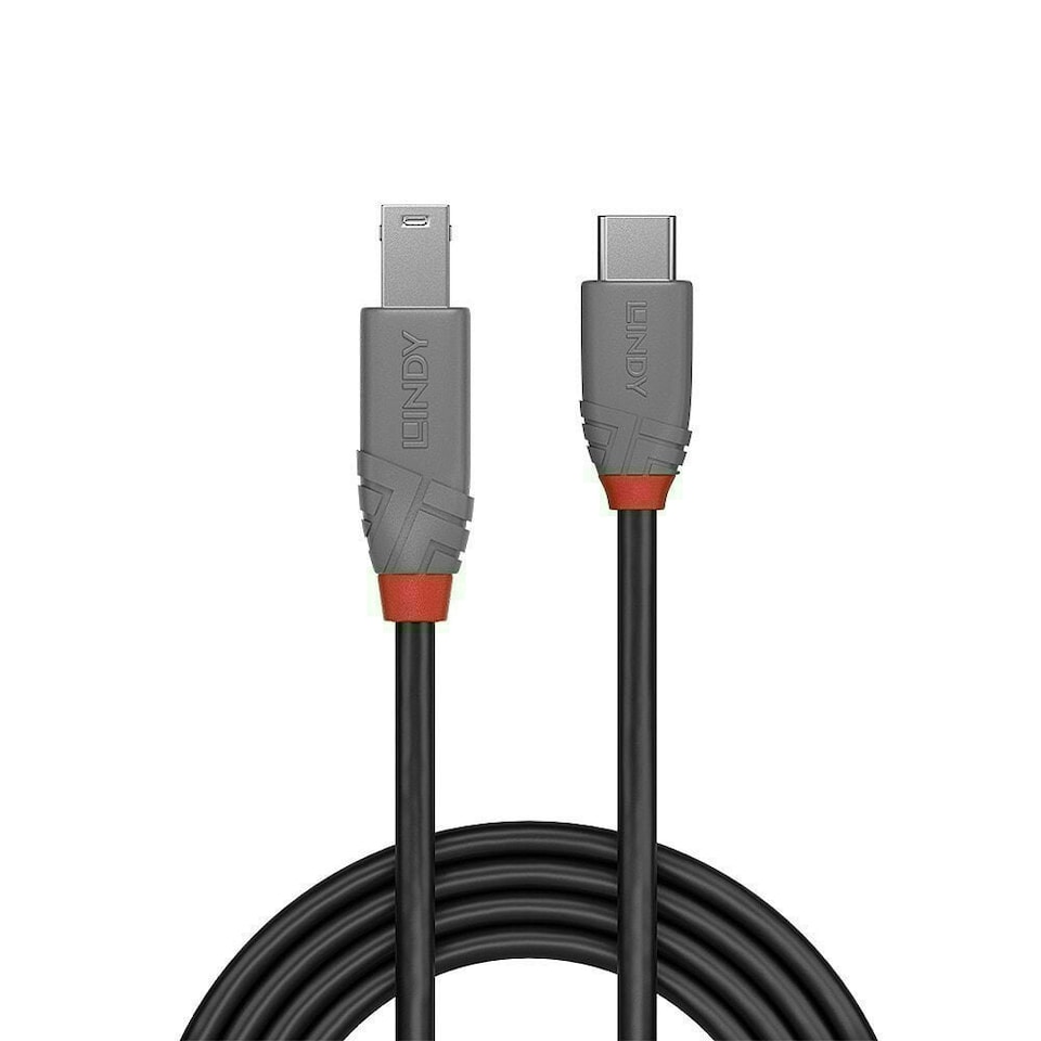 image 1 of 1m USB 3.2 Type C to B Cable, 5Gbps, Anthra Line
